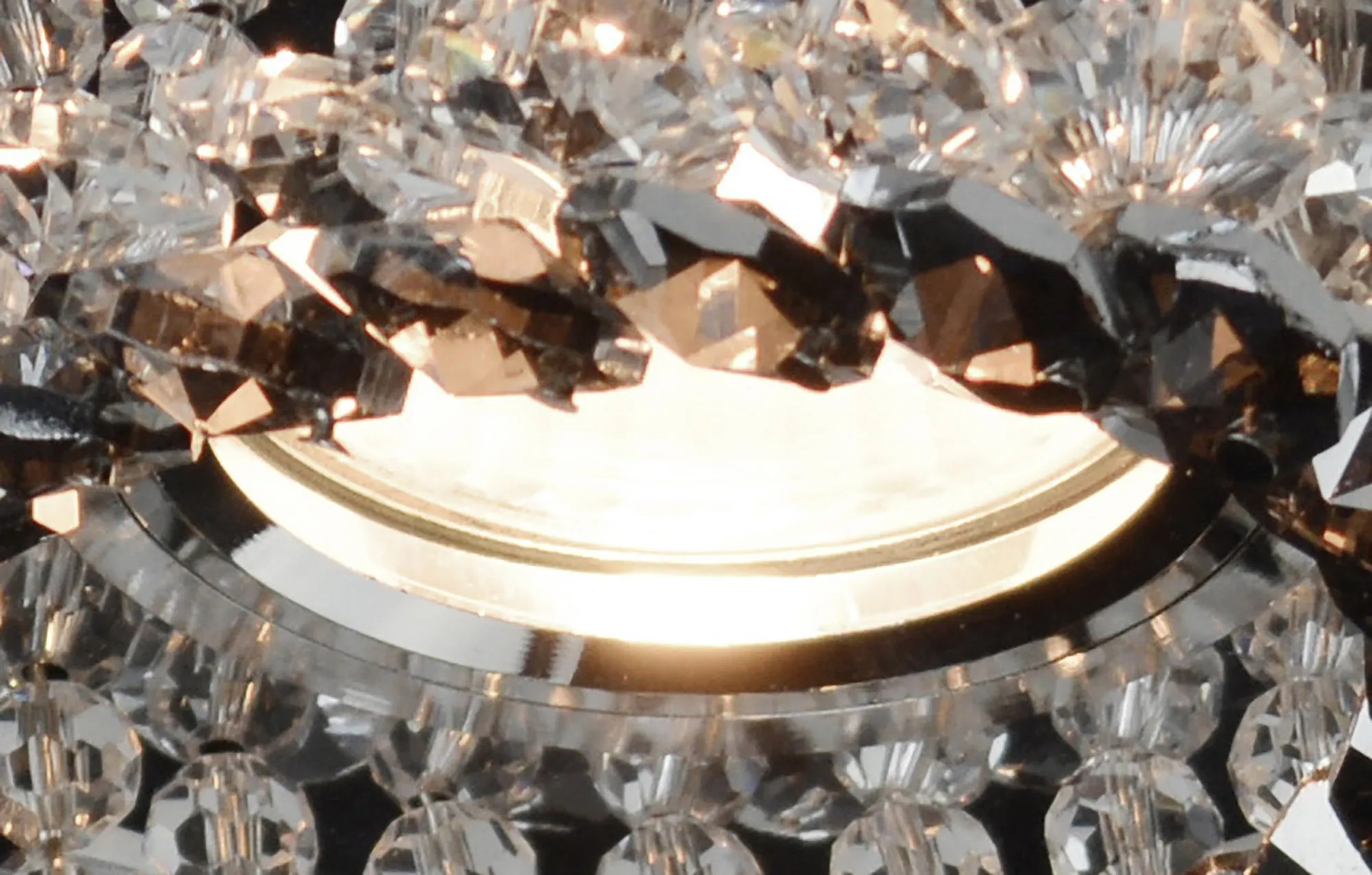 Crystal Cluster Downlight Round Rim Only Smoked IL30805SM  Diyas Crystal Downlights Smoked